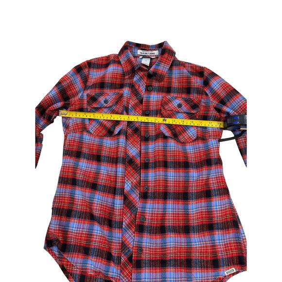 Duluth Trading Company red white plaid flannel Christmas holiday winter sz XS - Picture 6 of 9